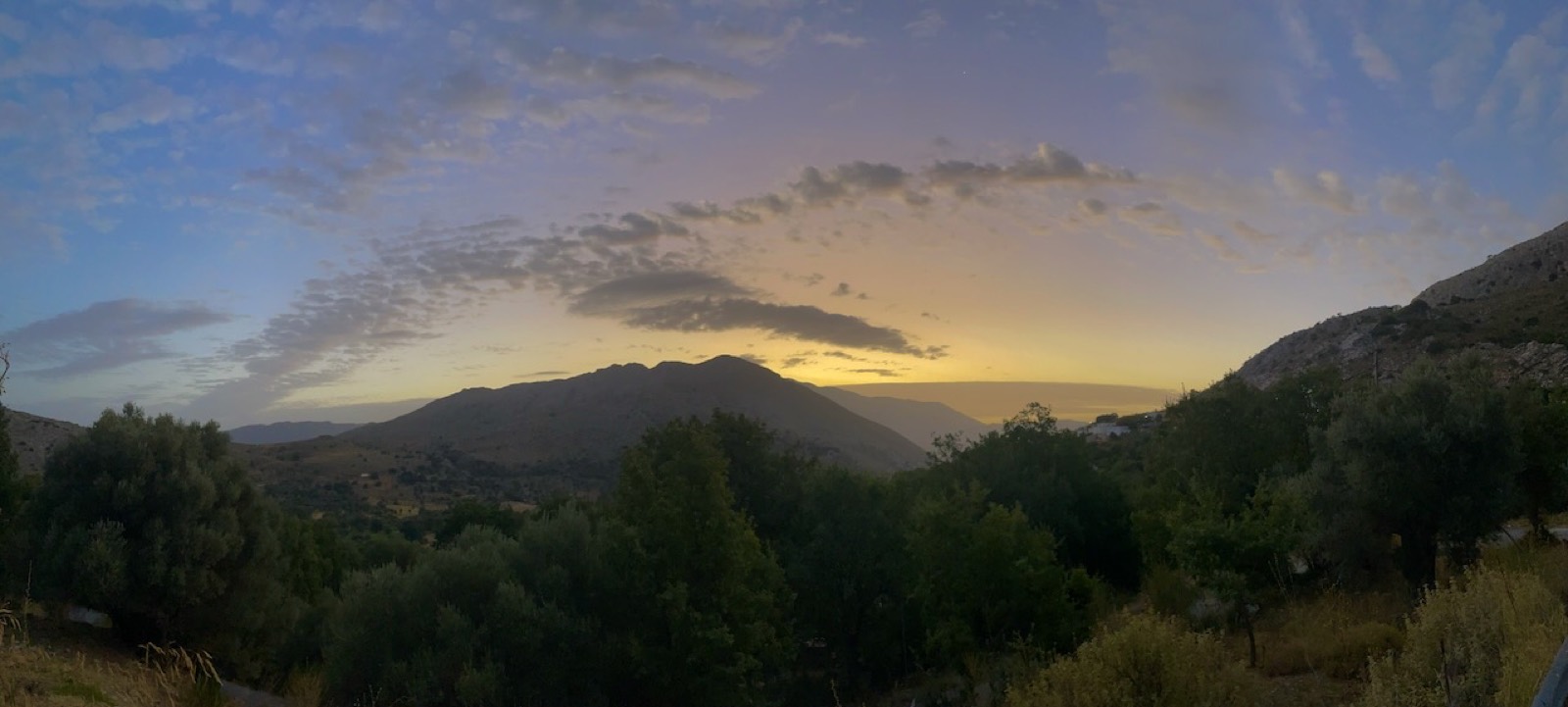 Sunset over the valley